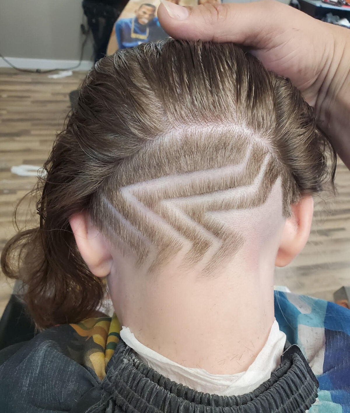 Design Haircut - Freestyle Undercut with Design at Whos Your Barber in Venice Florida