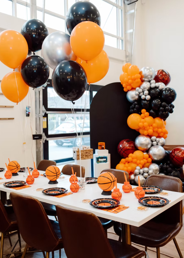 basketball themed birthday balloons