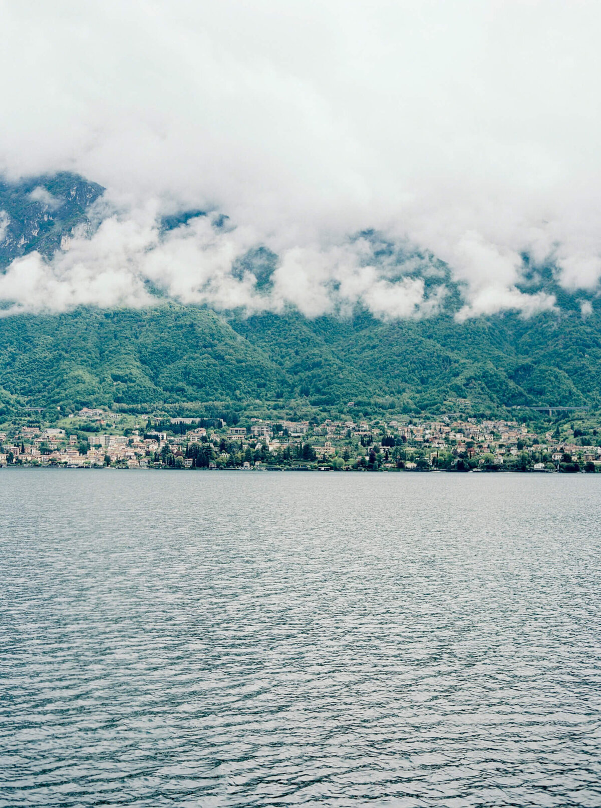 A wedding day drone photo of villa aura del lago on lake como in Italy