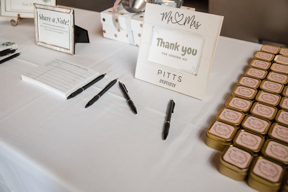 The Pitts guest table