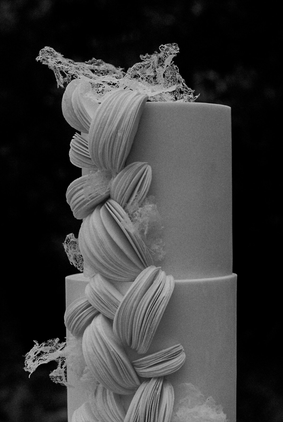 The beautiful artistic and unique wedding cake for a Quinta da Bellavista destination wedding