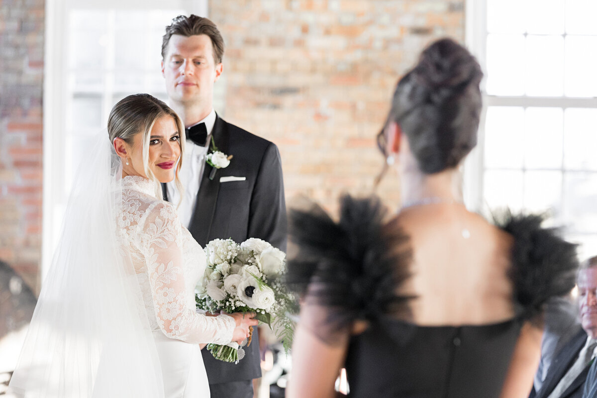 candid wedding moment at pump house wedding
