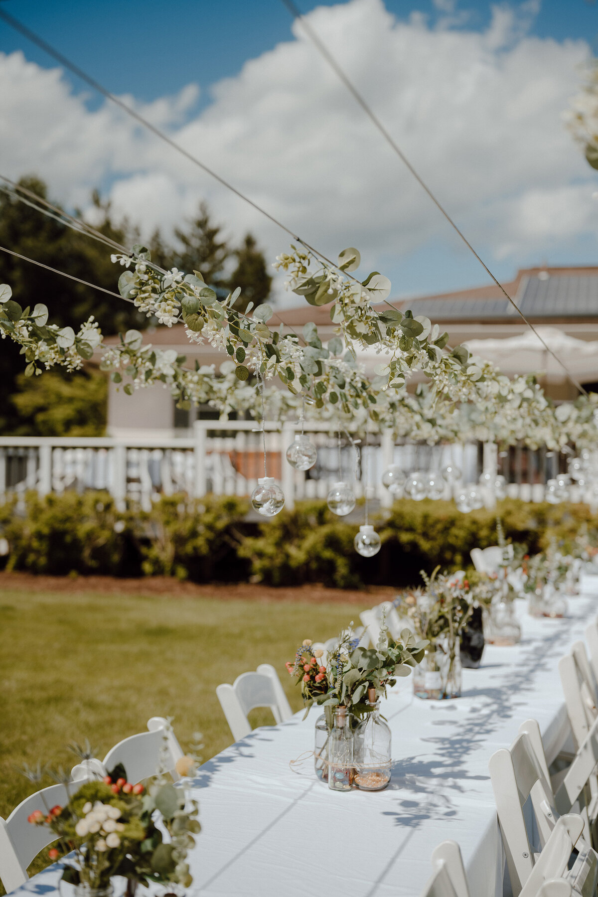 Outdoor reception setup