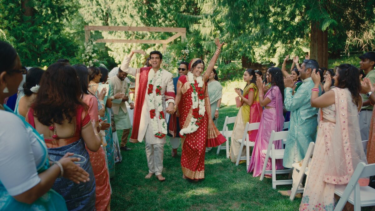 Indian wedding couple at their ceremony