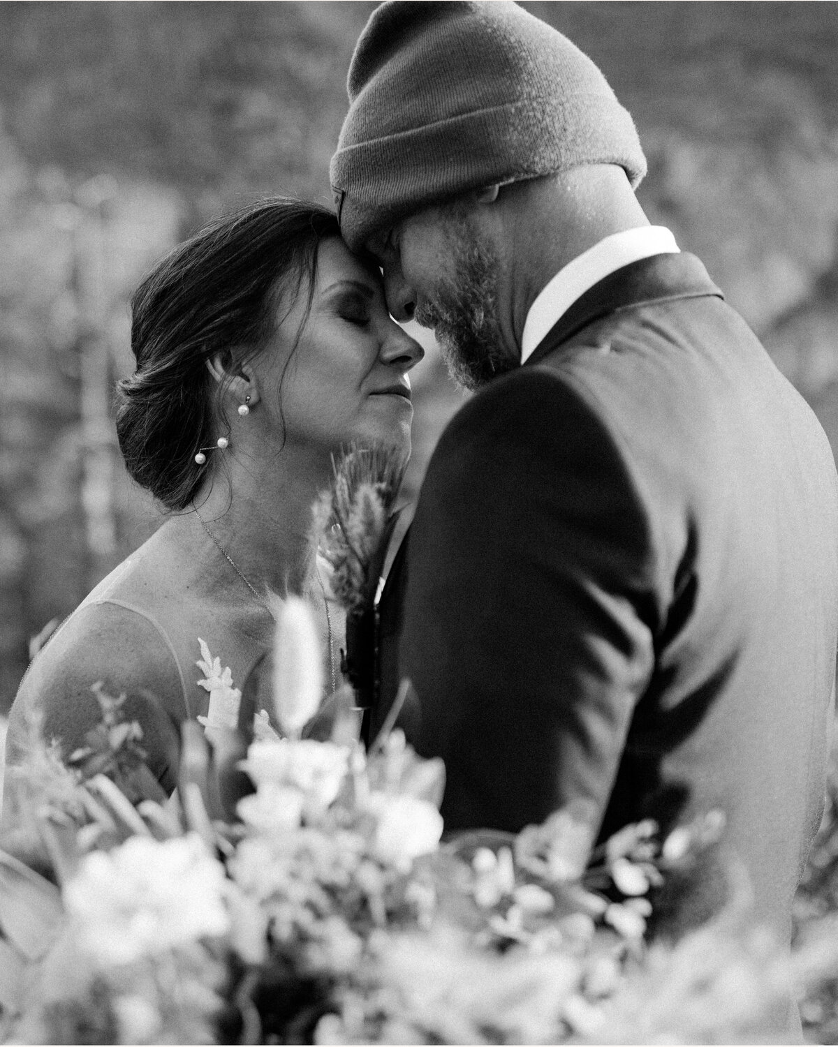 man and woman almost kissing