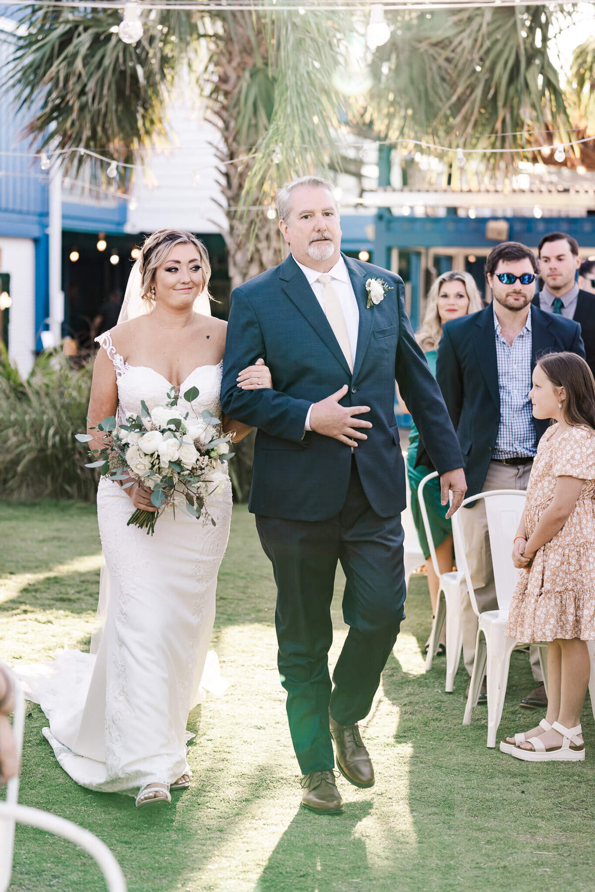 The-Gulf-Florida-Wedding-Photos-Video-Film-Megan-Chase-Ceremony-Bride-Father-Walk-2