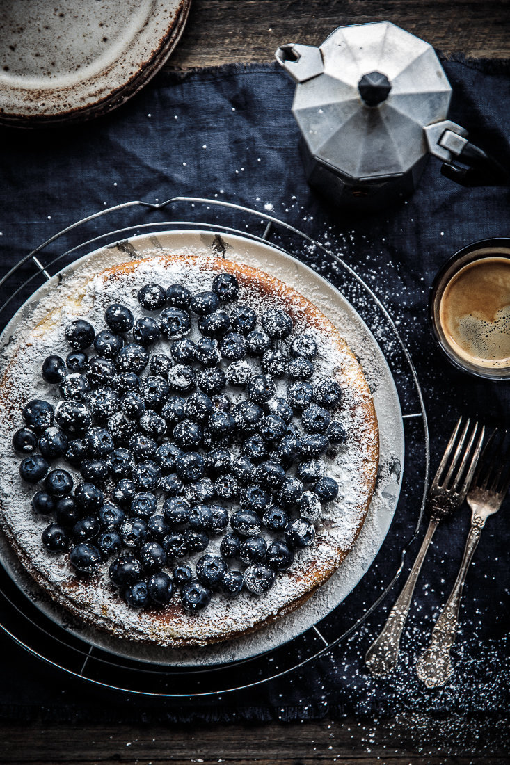 White Chocolate Ricotta Cheesecake with Blue Berries | Anisa Sabet | The Macadames-6-17
