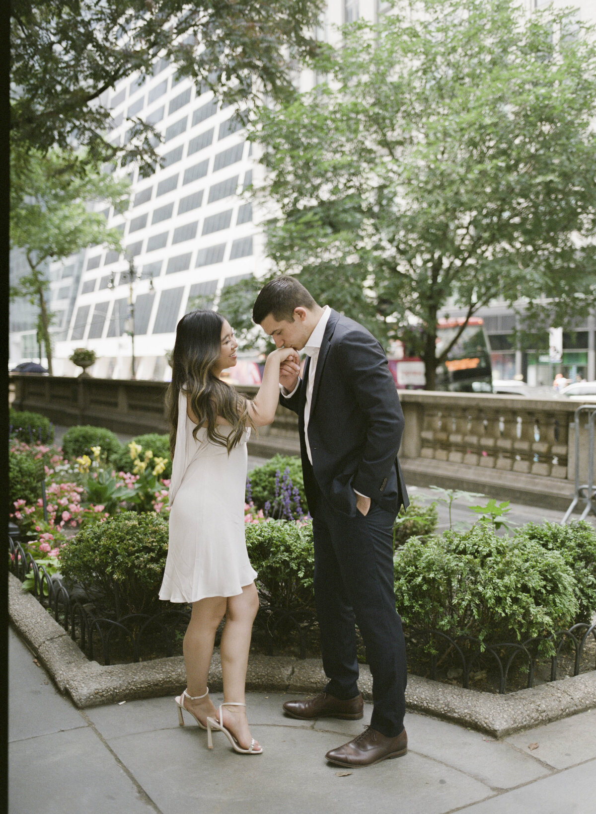 bryant park engagement photos