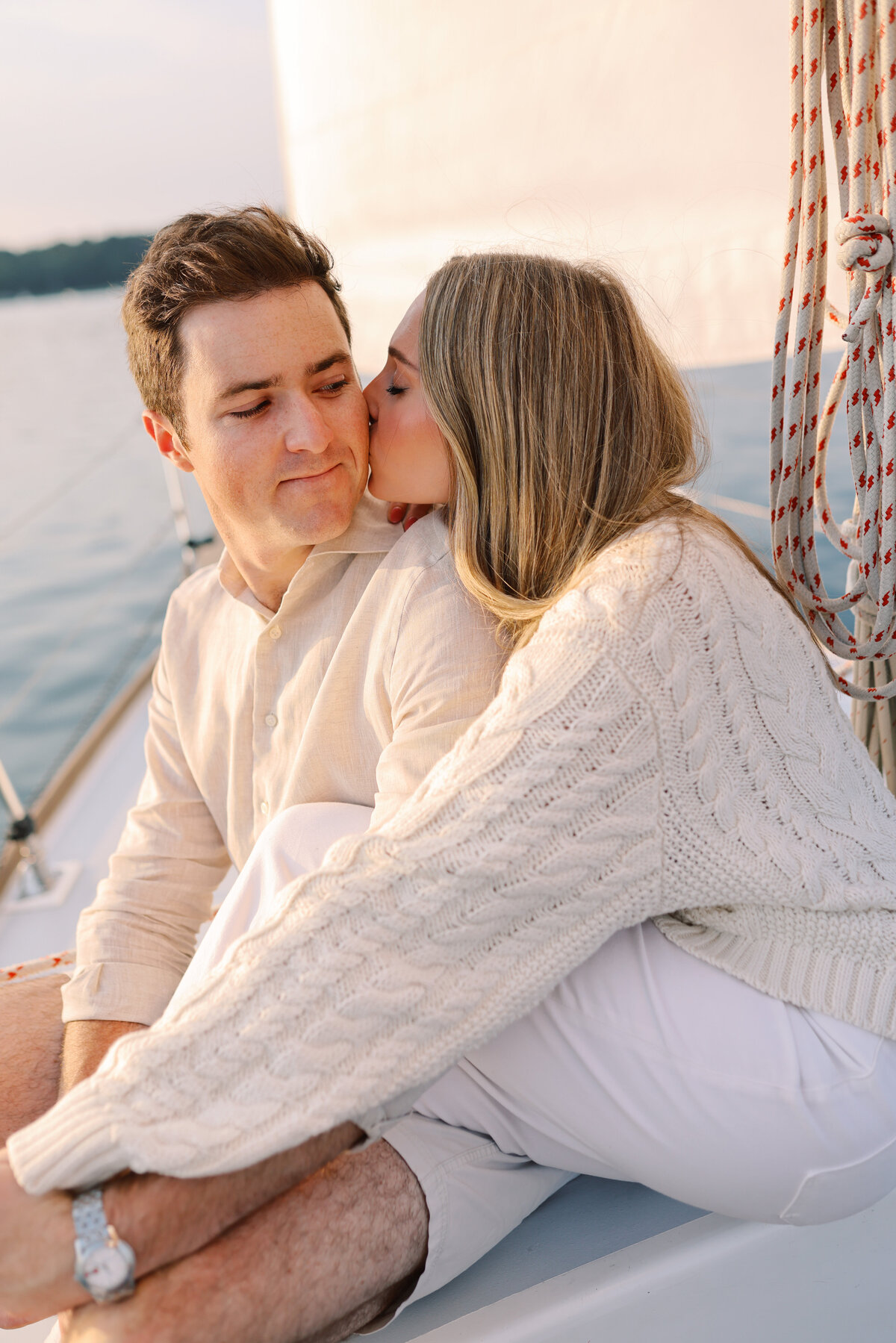 Sailboat Engagement Photography in Cape Cod 5