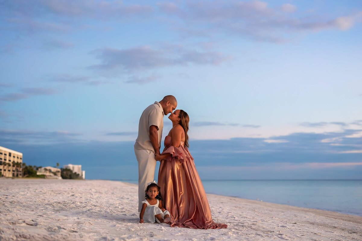 blue hour family photos