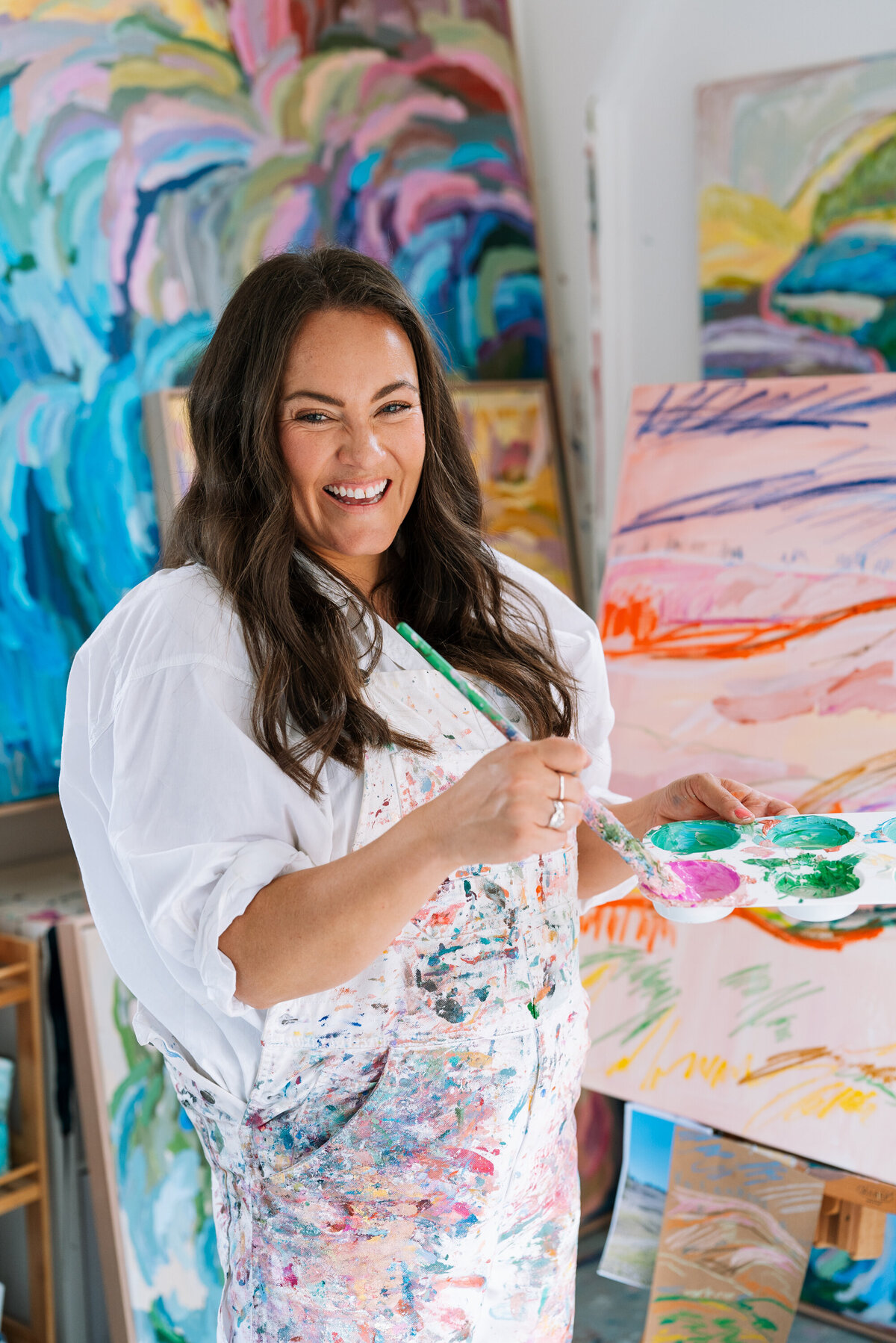 2024-08-21 Erin Reinboth Art | Surf Coast Australian Abstract Artist | Brand photoshoot with Bobby Dazzler Photography in Erin's studio at Ashmore Arts-14