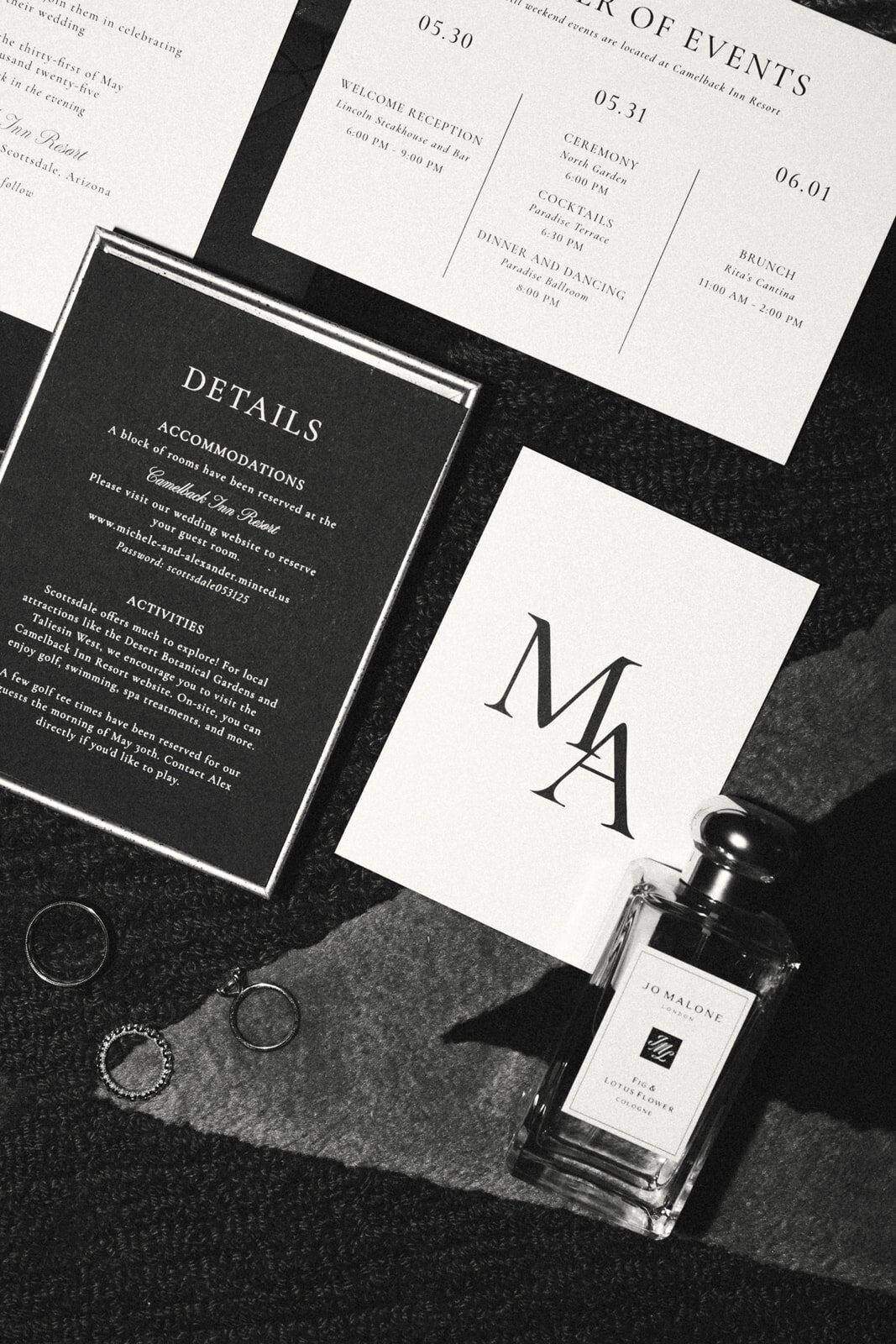Luxury wedding ceremony in scottsdale styled by Arizona wedding planner  
