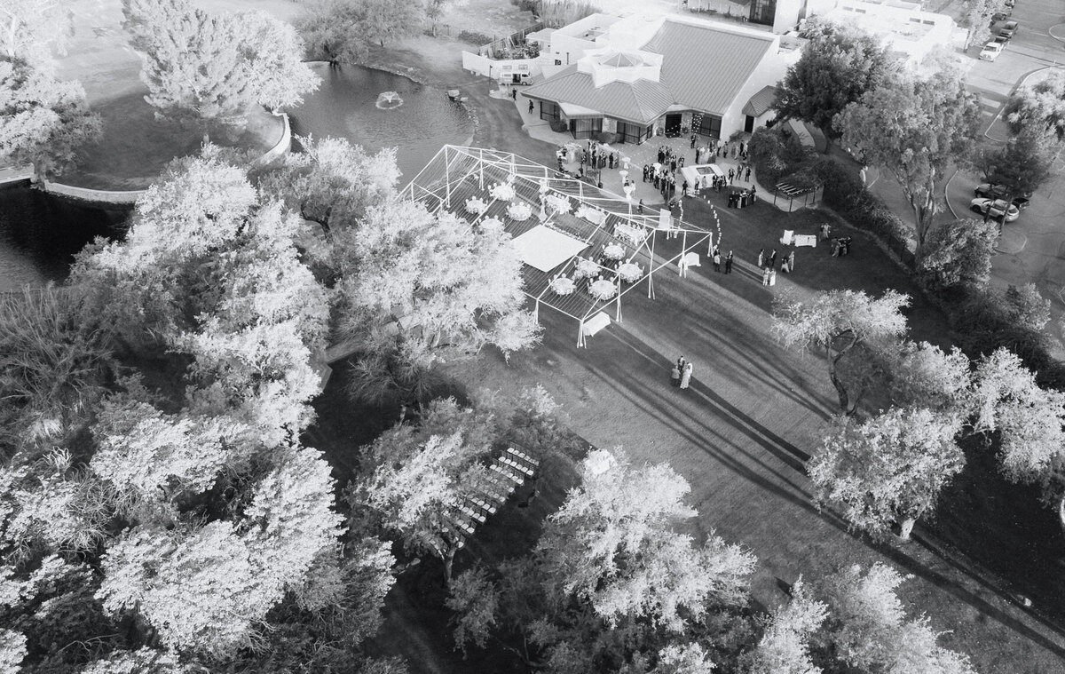 Arizona wedding photographer photo at La Mariposa Tucson outdoor space