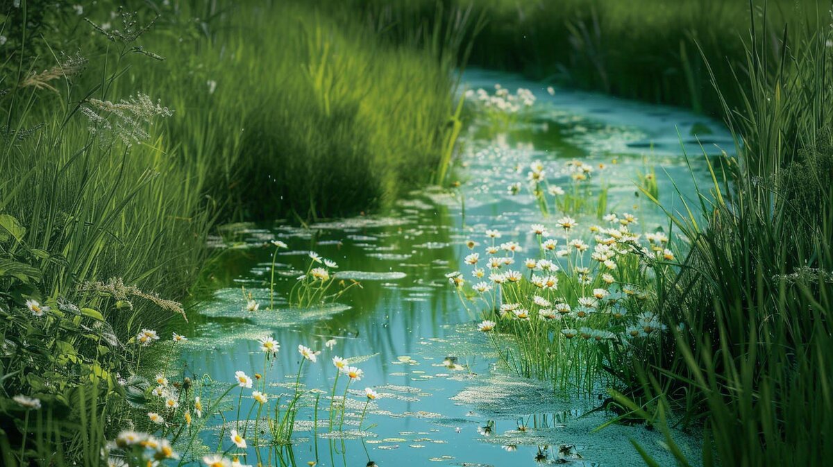 Calm water showing ease and flow with support