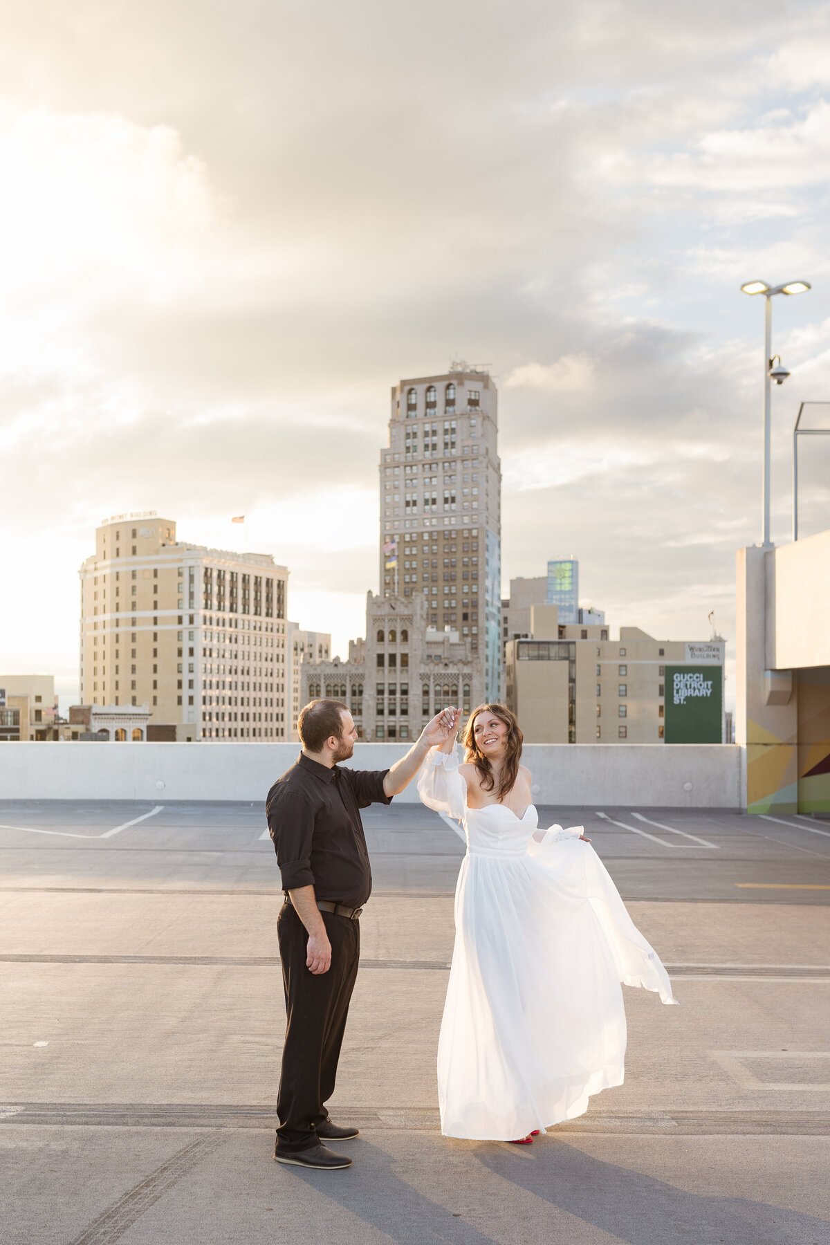Rooftop Engagement photography by Savvy Shoots Photography
