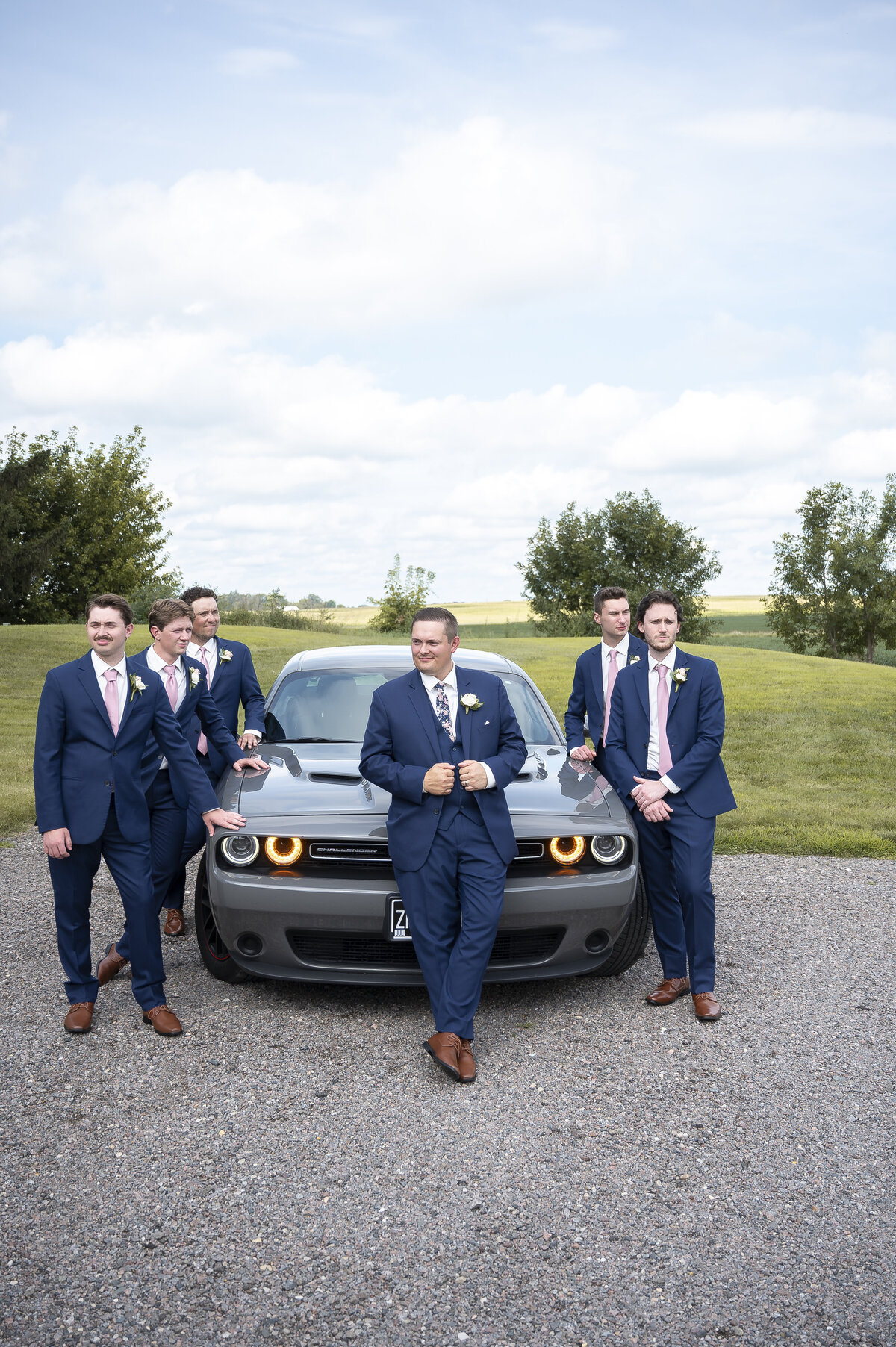 Candid laughter between bride and groom