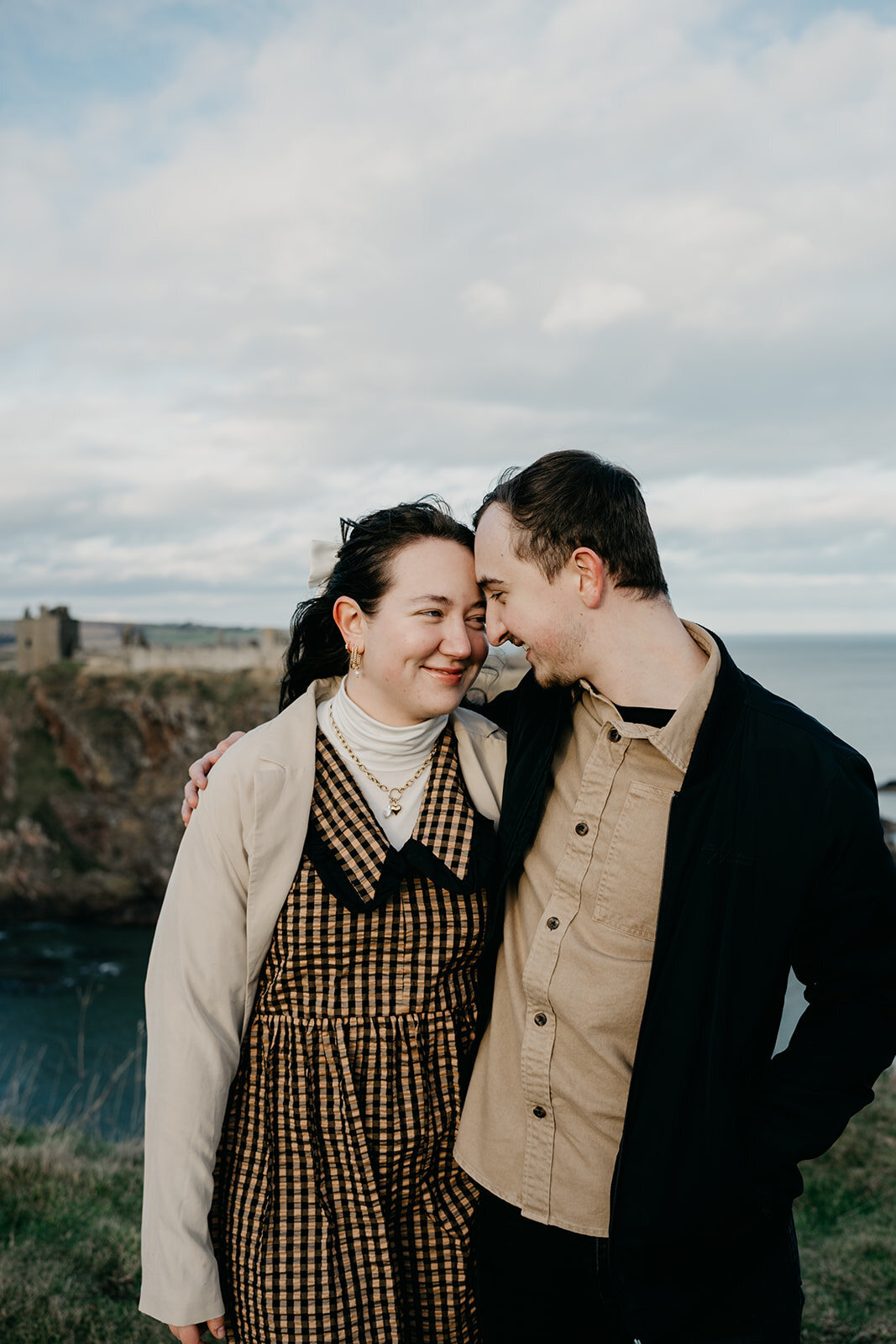 Aberdeenshire Engagement and Couple Photo Session at Dunnottar Castle-5
