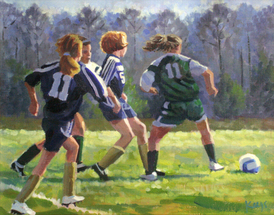 Soccor Game Day Children's painting