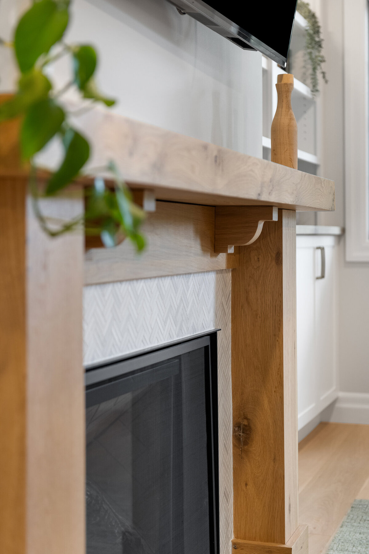 Final image of our ivory marble kitchen and interior design project.