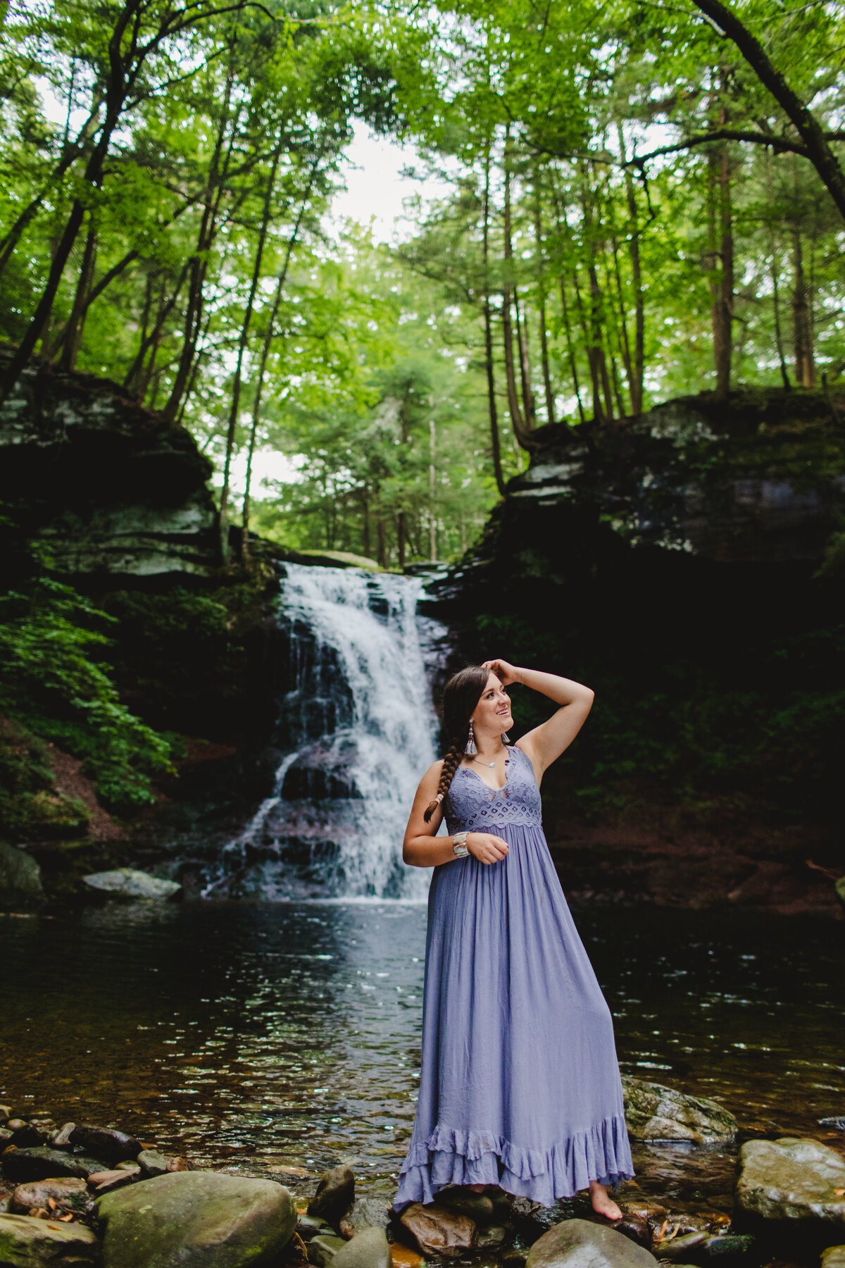 Berumdian-Springs-High-School-Senior-Photos-Waterfalls-Nature-Central-PA