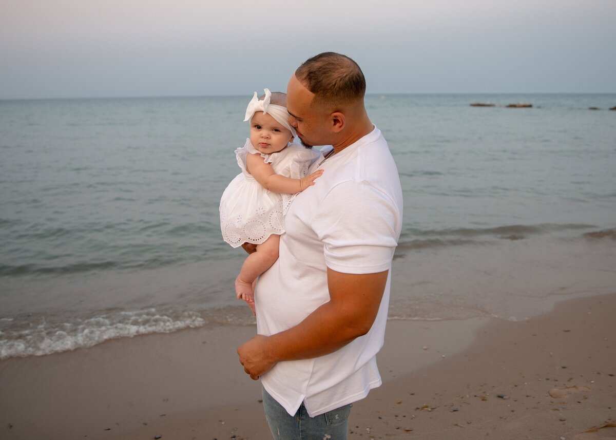 Papa with Newborn Family Photography