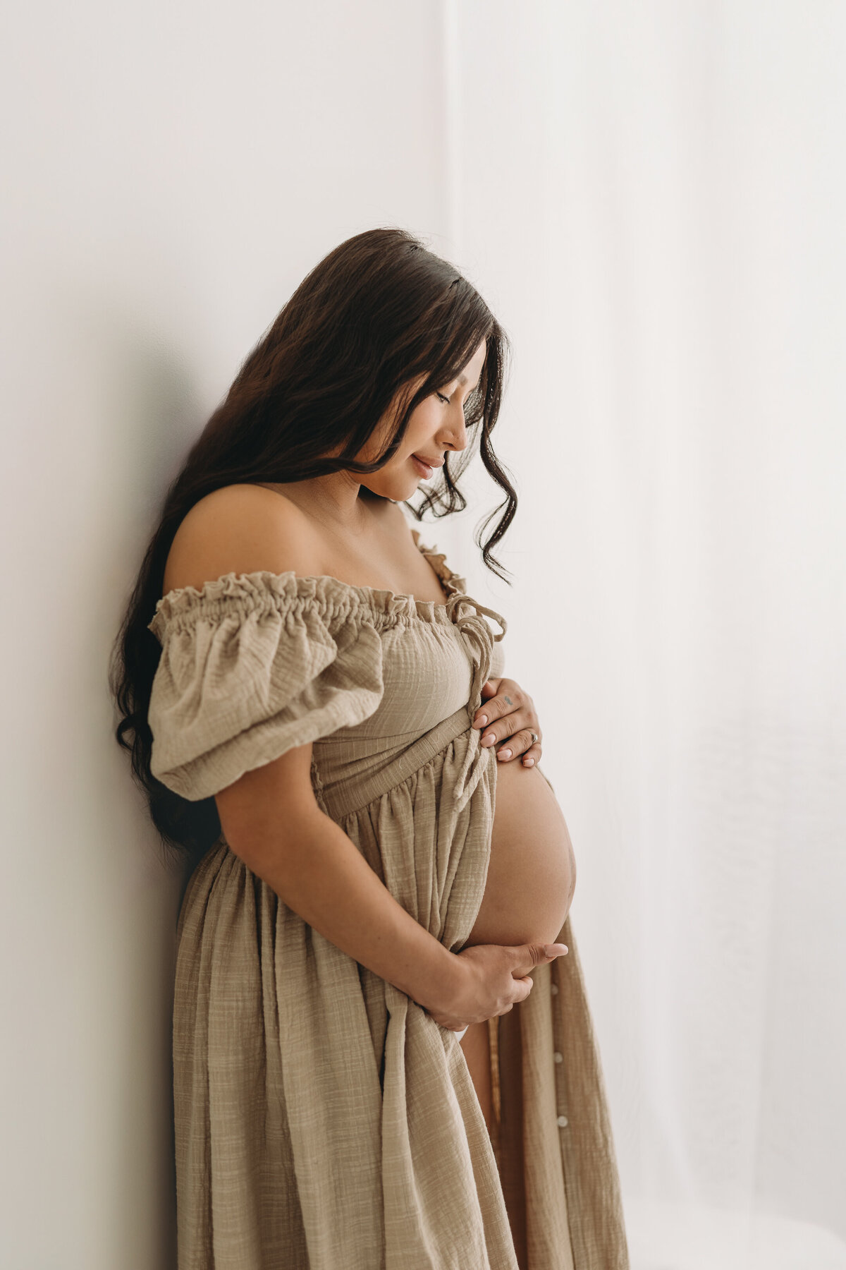 Maternity mom with baby bump