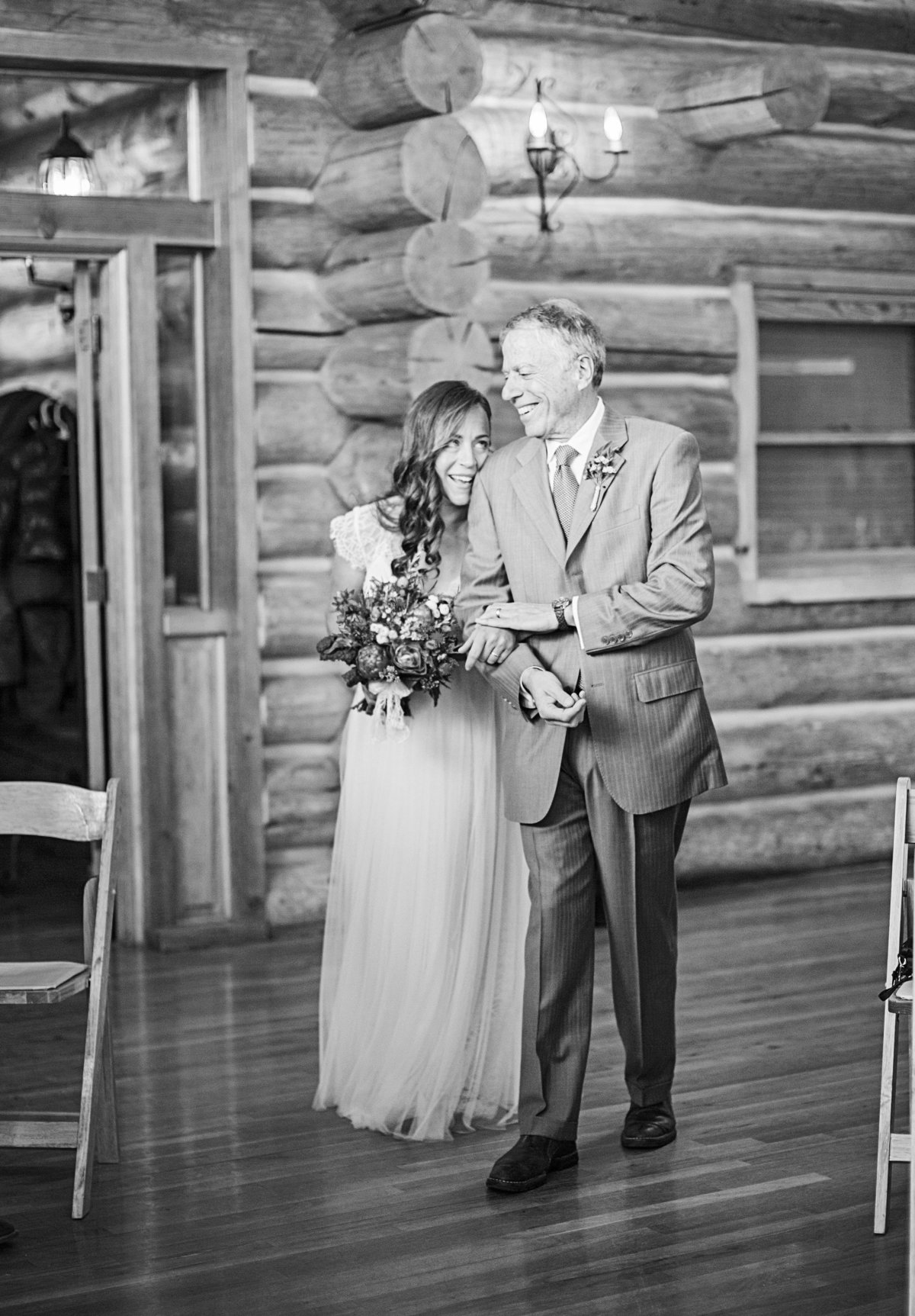 father daughter walking down the aisle