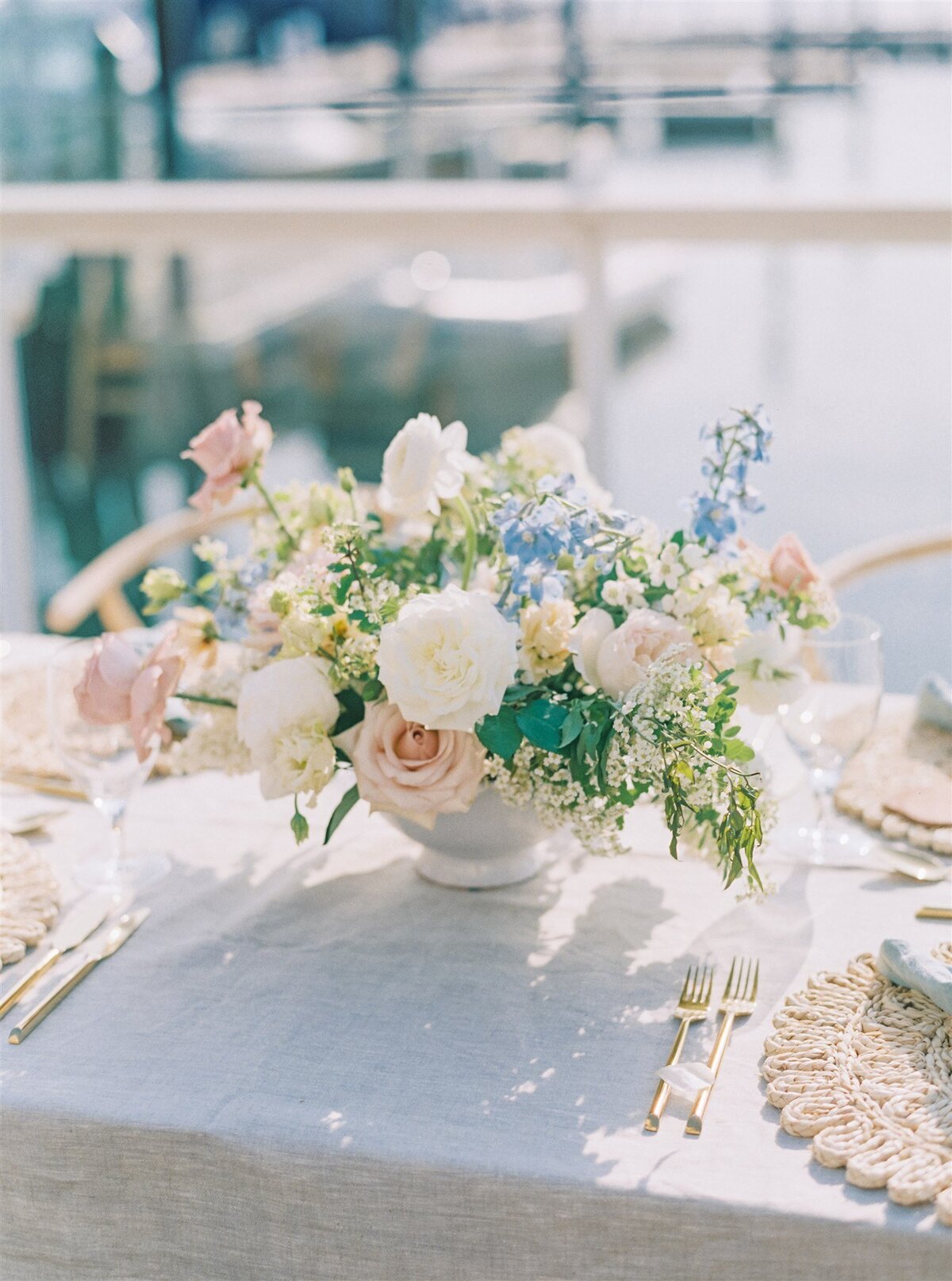 Kate-Murtaugh-Events-wedding-planner-Newport-intimate-outdoor-reception-spring-floral-centerpieces