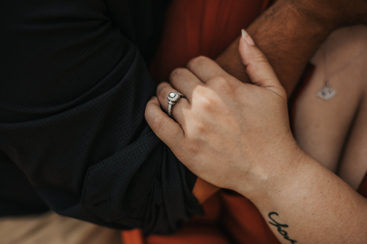 Engagement session at Sunken Gardens in Huntington, IN