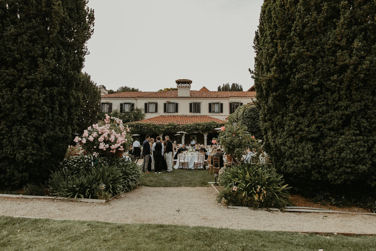 Wedding Photographer & Videographer, wide angle shot of a wedding at an estate