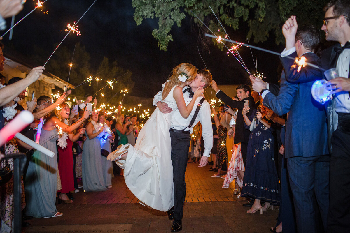 Departure with Sparklers at Piedmont Driving Club Wedding