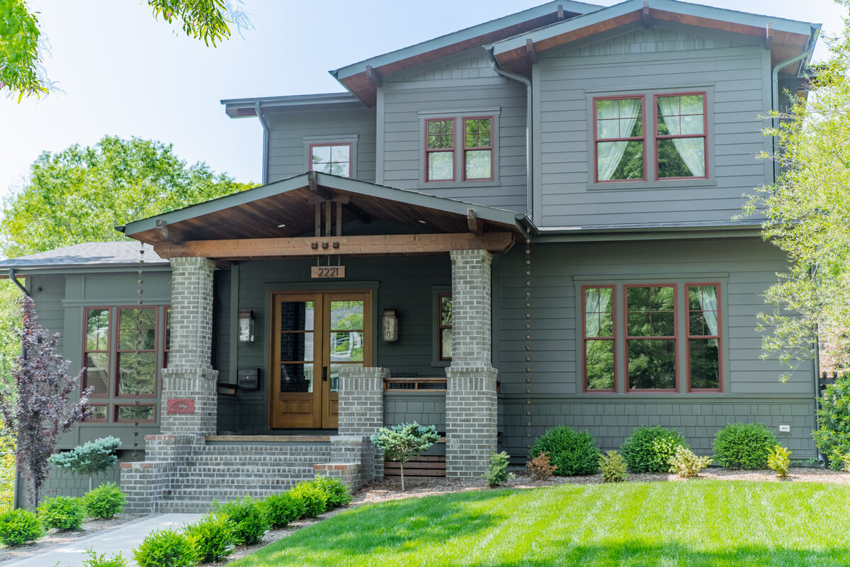 Low Roof Pitch Craftsman Style Home - Carolina Craftsman Builders