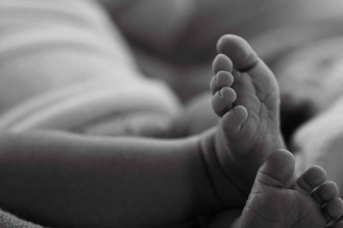 Closeup baby voetjes