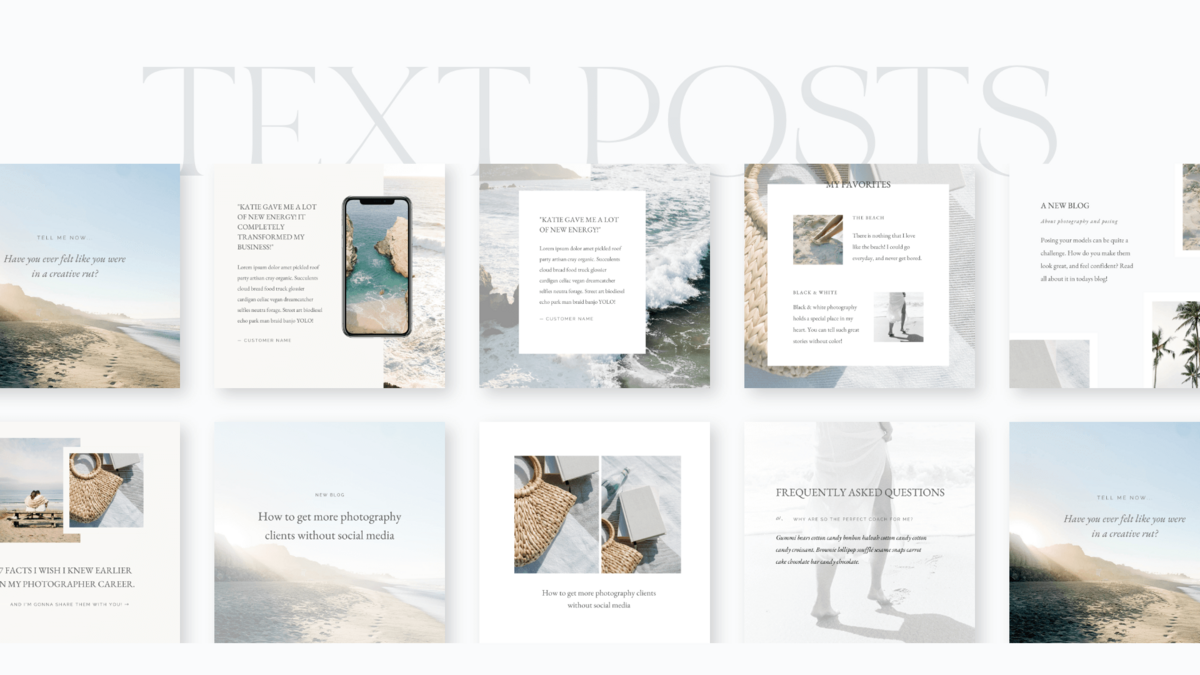 Santo Beach social media templates text posts