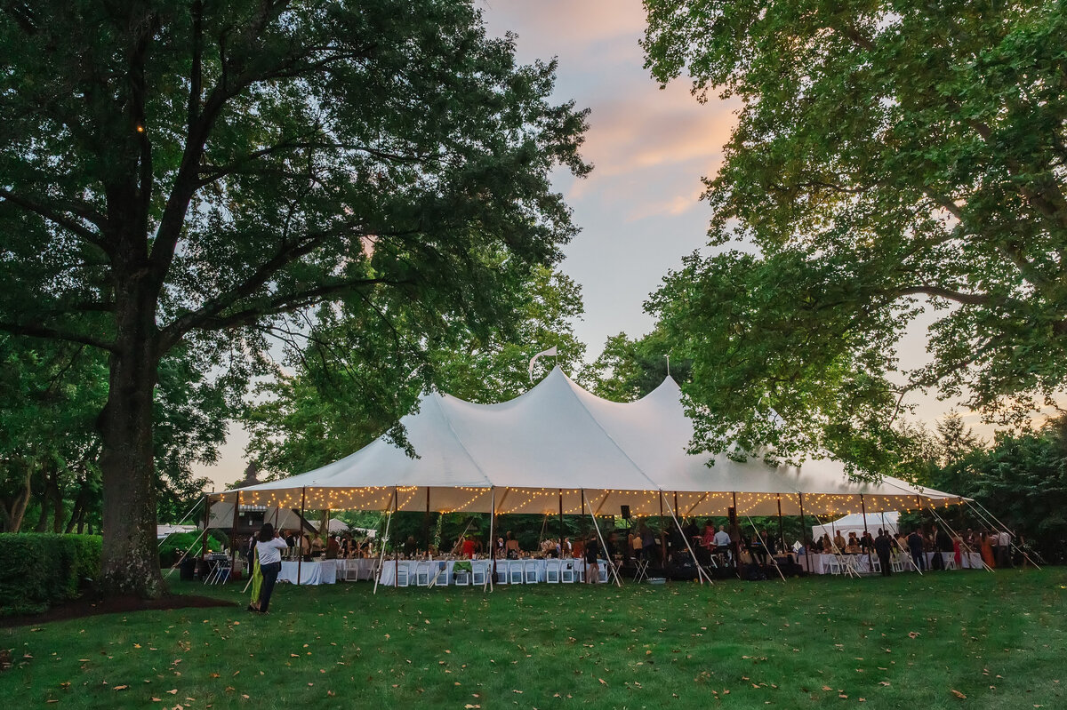 Frick Museum tent wedding by windswept rentals