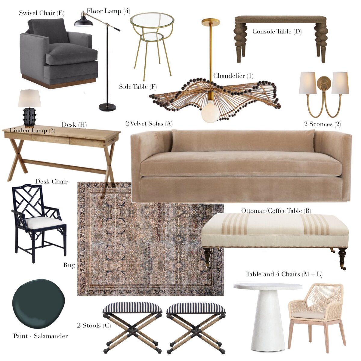 Chic Transitional Living Room - Classwork