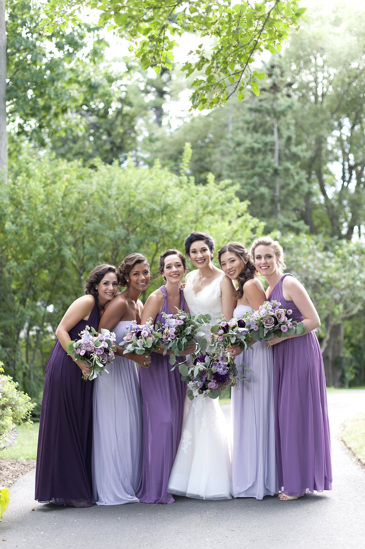 Mismatched bridesmaids