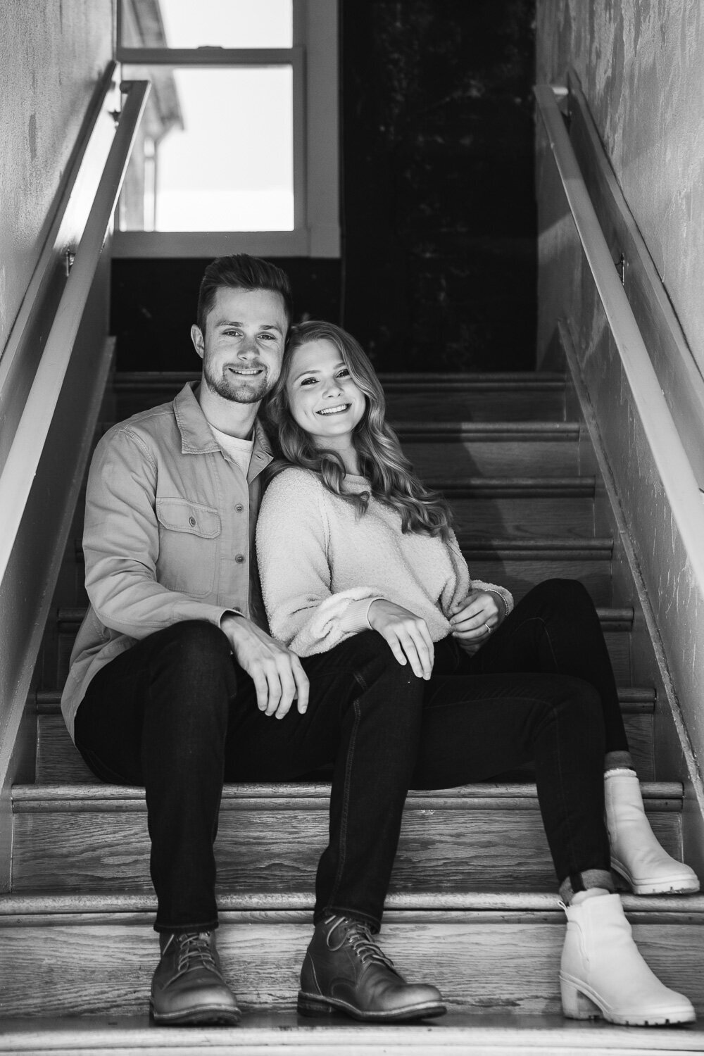 stairs-engagement-black-and-white-1