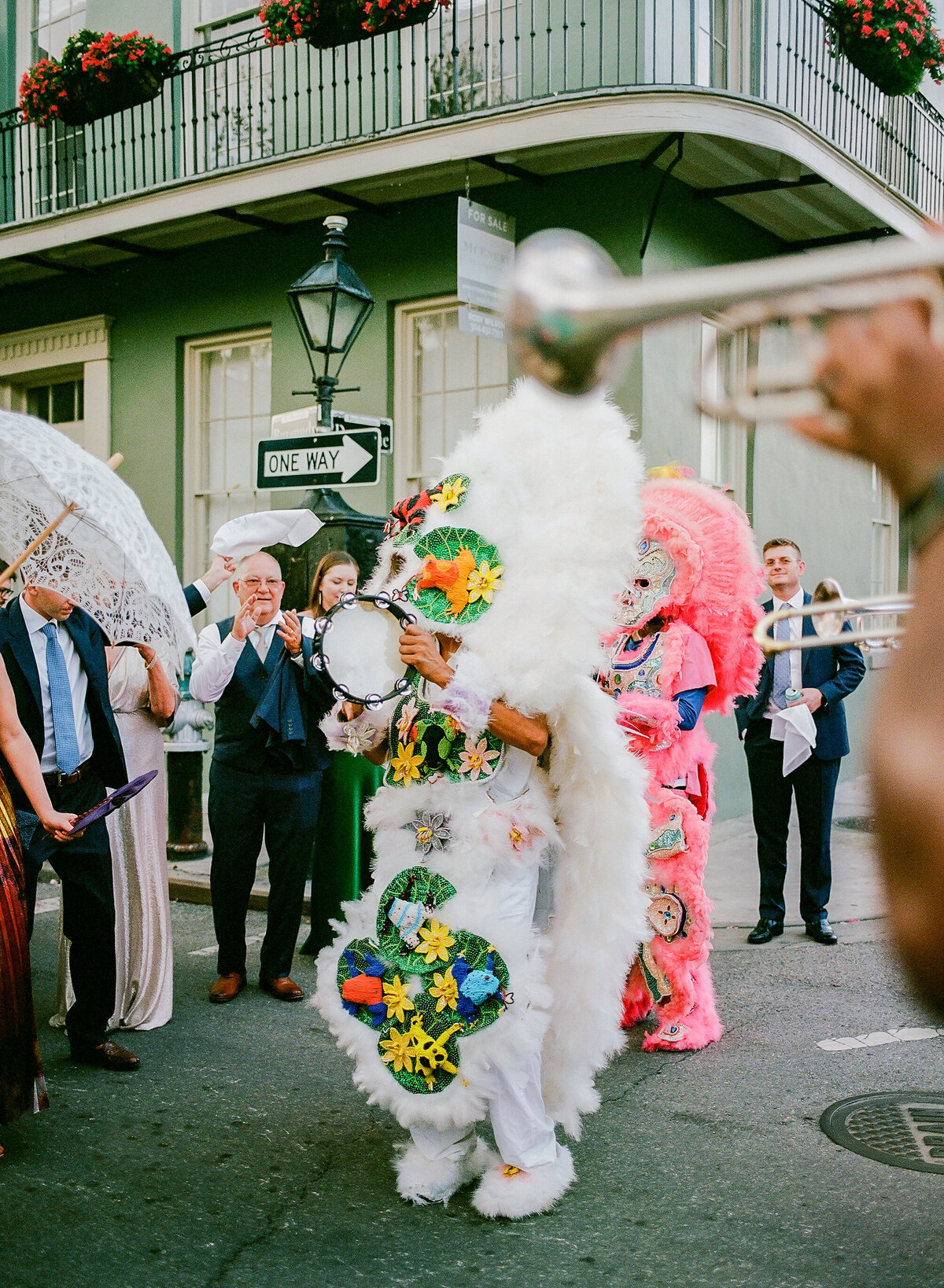 Mardi gras indians  second line wedding performance