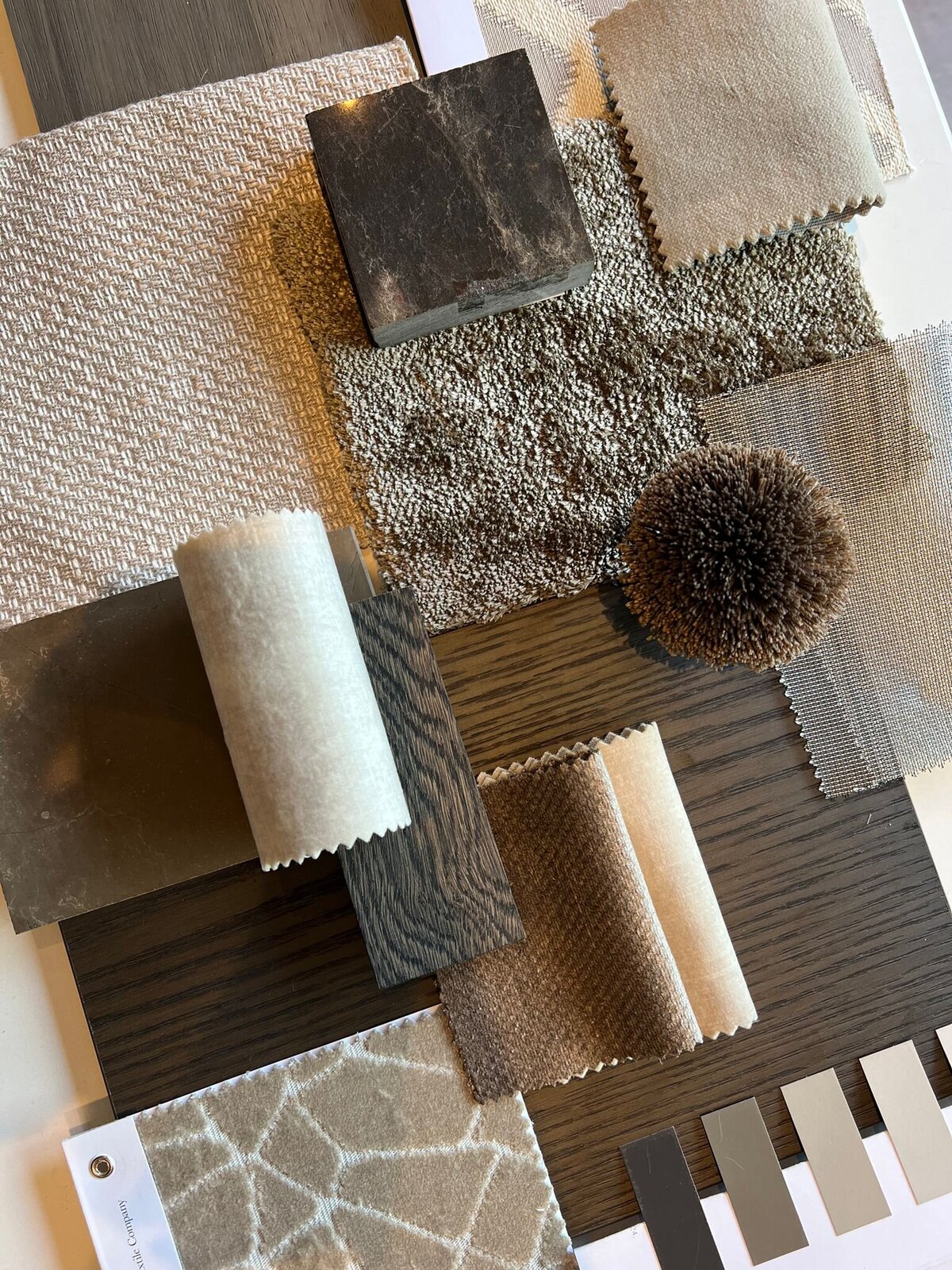 Materialen plan met luxe materialen