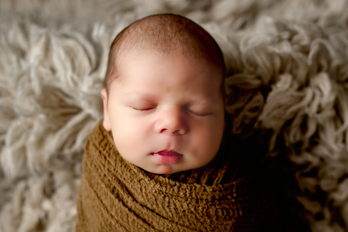 The Woodlands, Tx little baby boy wrapped up photo
