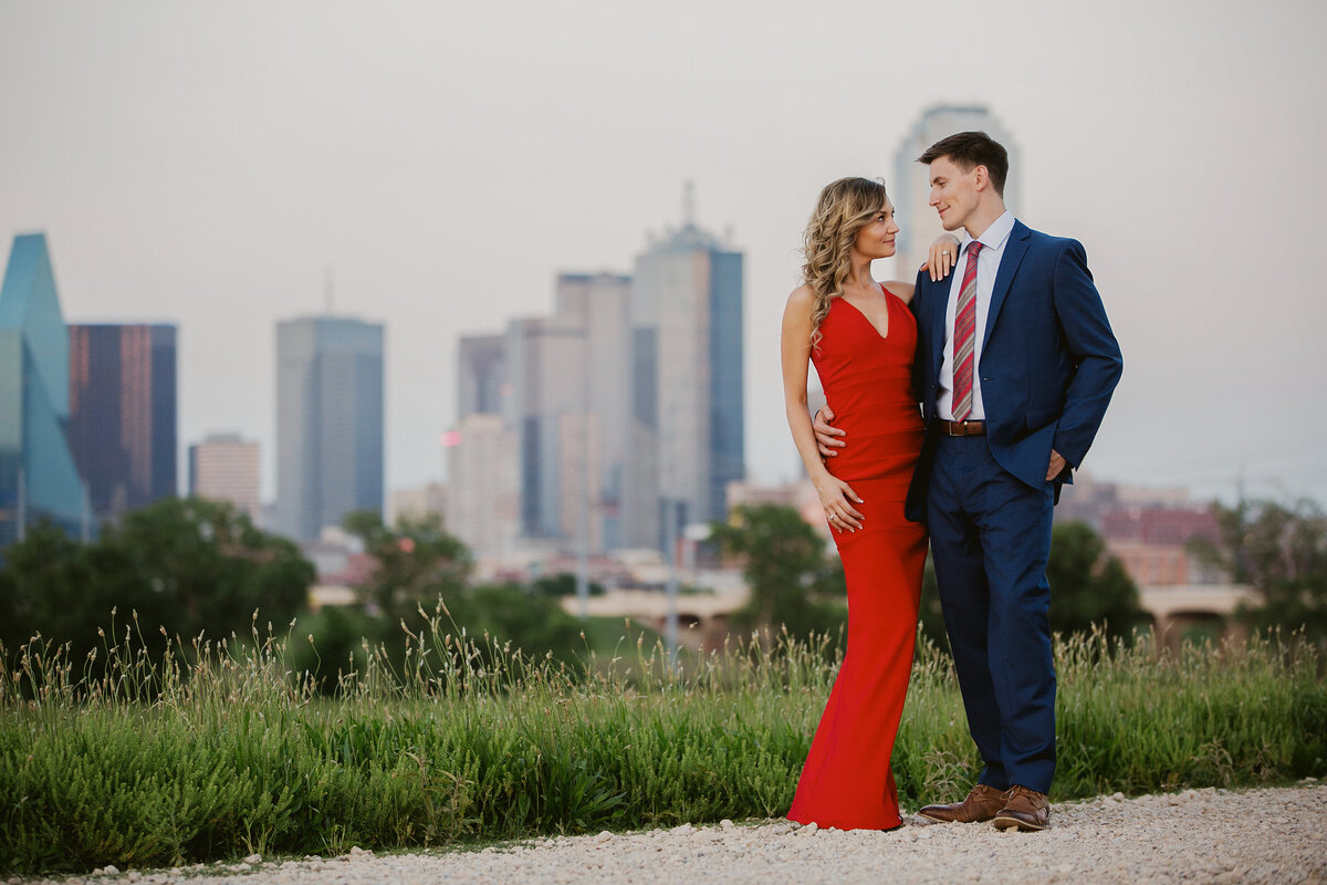 Dallas skyline engagement photos Hampton Morrow 0036