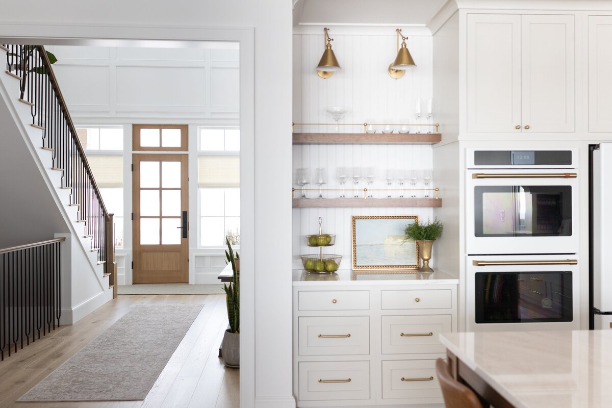 michele rosenboom design cozy colonial kitchen and front door