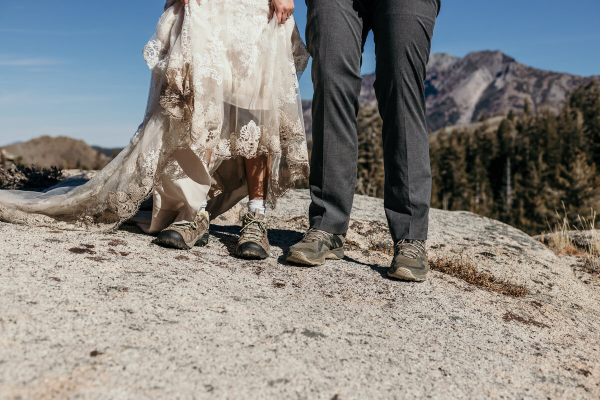 Wilderness elopement in Lake Tahoe.