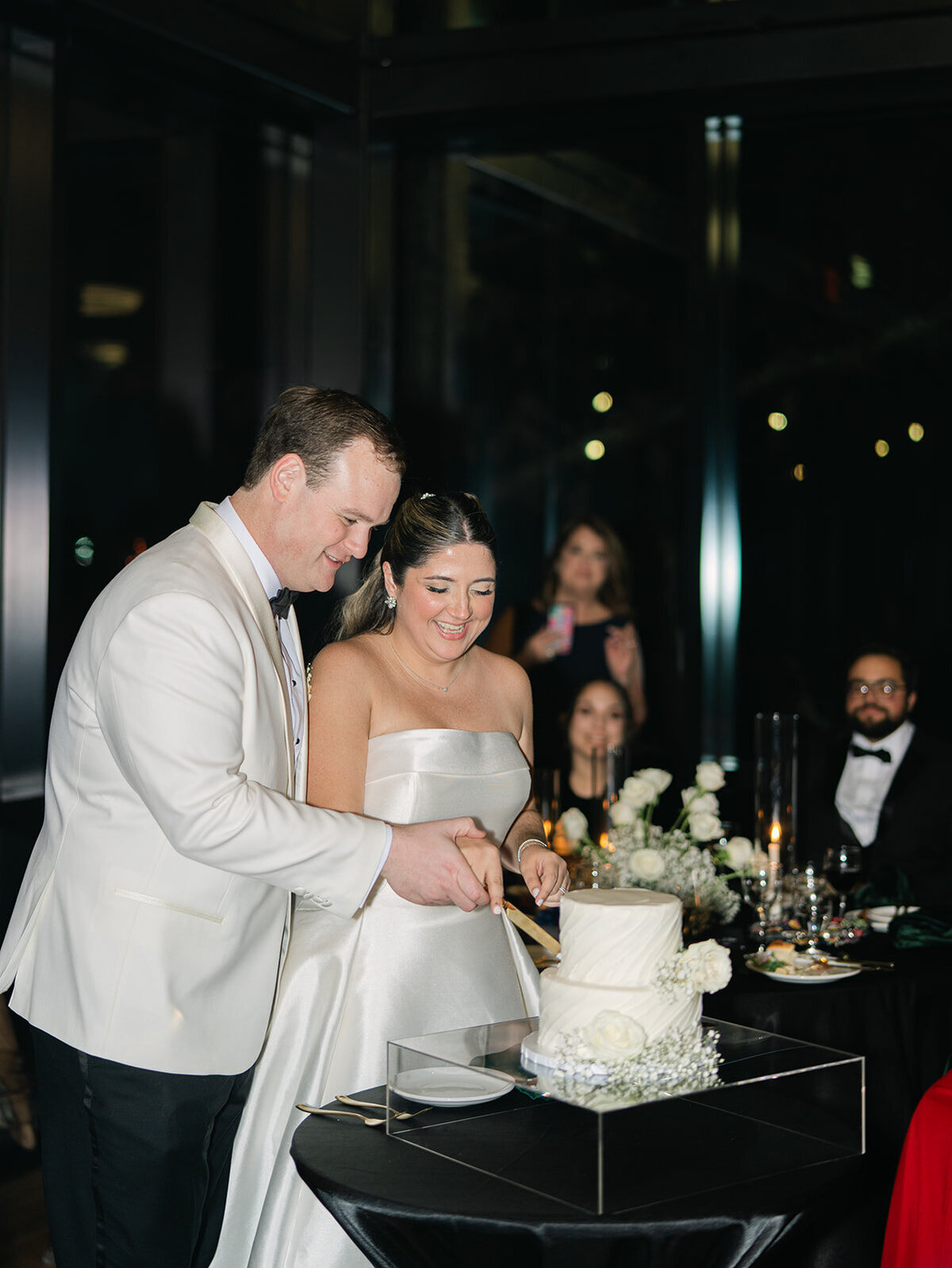 Wedding reception overlooking the mountains at Nichols Heir