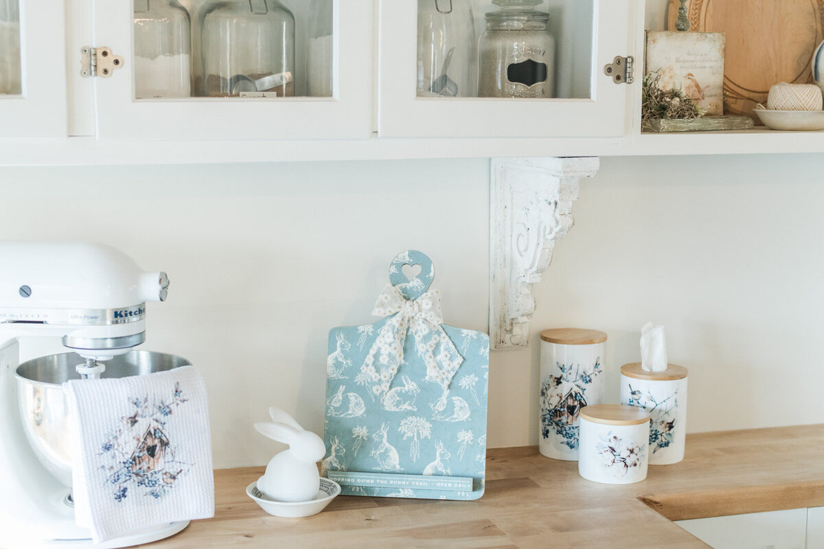 Farmhouse Chic Coasters Blue & white
