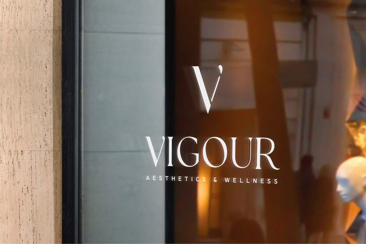 Vigour Aesthetics & Wellness window mockup