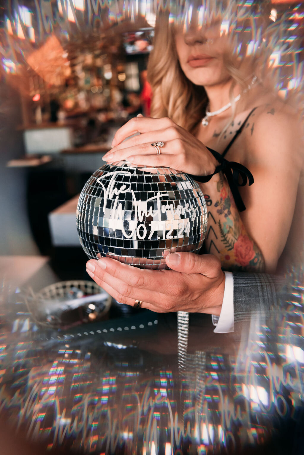 Vesper-and-Vow-Bemidji-Minnesota-wedding-and-elopement-photographer-coordinator-planner-disco-ball