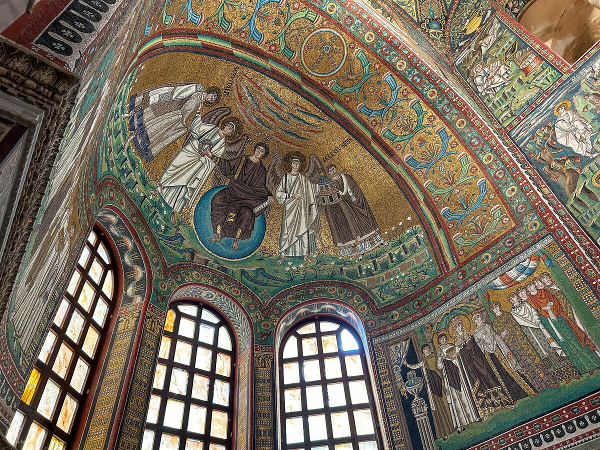 Mosaic ceiling of Basilica di San Vitale in Ravenna, Italy