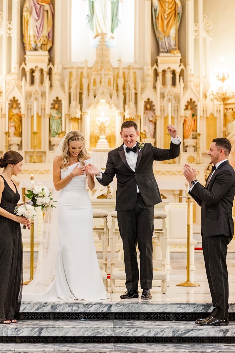 Wedding Ceremony at St. Mary’s in Evansville129